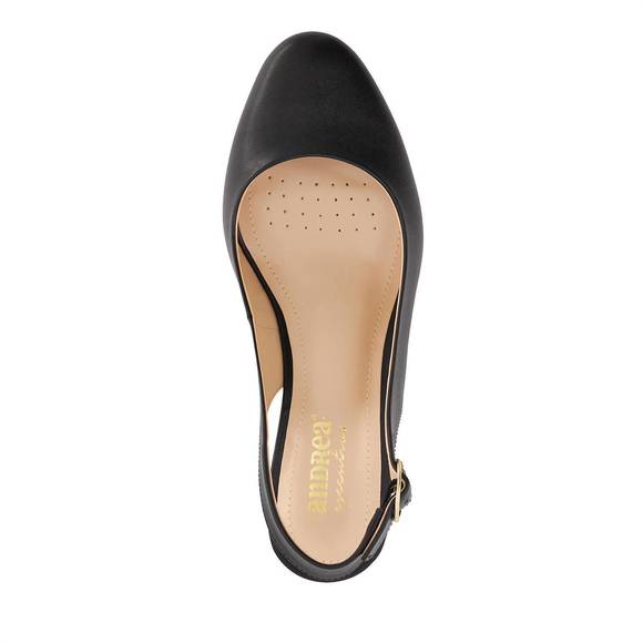 NEW ANDREA women's heeled slingback flats in black - Picture 5 of 6